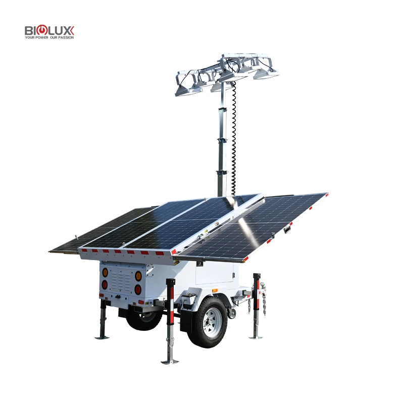 Phare mobile à énergie solaire pour travaux temporaires