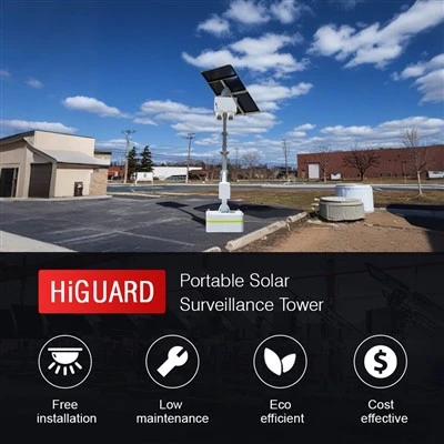 Tour de vidéosurveillance solaire BIGLUX compatible avec Starlink